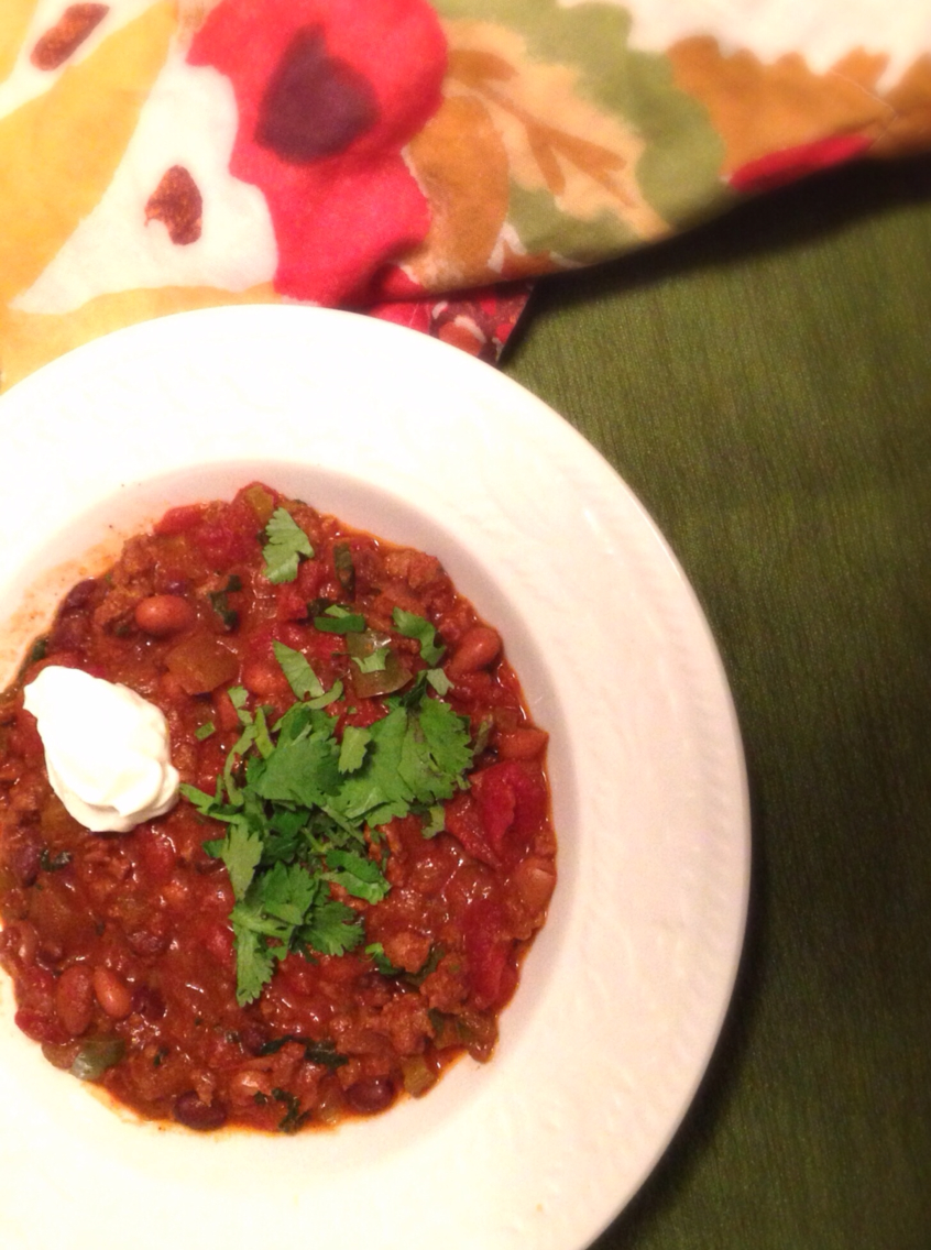 Spicy Turkey Eggplant Chili